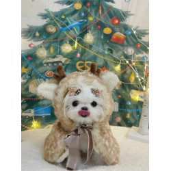 馬爾濟斯衣服狗狗麋鹿披風寵物貓咪西施犬博美聖誕節裝扮保暖鬭篷