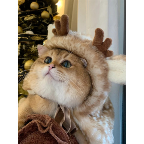 馬爾濟斯衣服狗狗麋鹿披風寵物貓咪西施犬博美聖誕節裝扮保暖鬭篷 馬爾濟斯衣服狗狗麋鹿披風寵物貓咪西施犬博美聖誕節裝扮保暖鬭篷