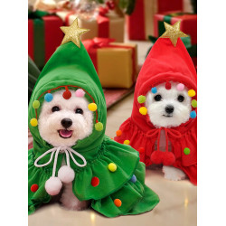 秋冬聖誕節日披風寵物柯基比熊變身裝狗衣服貓用品貓咪服飾鬭篷