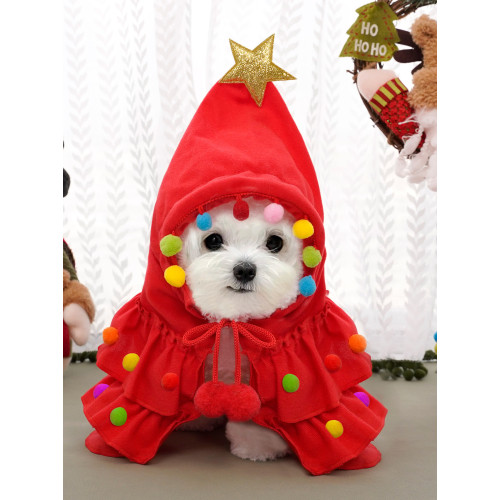 秋冬聖誕節日披風寵物柯基比熊變身裝狗衣服貓用品貓咪服飾鬭篷 秋冬聖誕節日披風寵物柯基比熊變身裝狗衣服貓用品貓咪服飾鬭篷