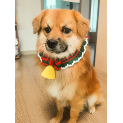 寵物聖誕節裝飾項圈貓咪圍兜狗可愛編織圍巾柴犬金毛新年衣服圍脖