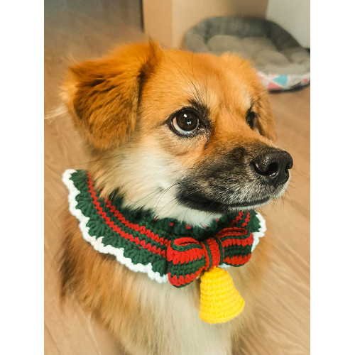 寵物聖誕節裝飾項圈貓咪圍兜狗可愛編織圍巾柴犬金毛新年衣服圍脖 寵物聖誕節裝飾項圈貓咪圍兜狗可愛編織圍巾柴犬金毛新年衣服圍脖