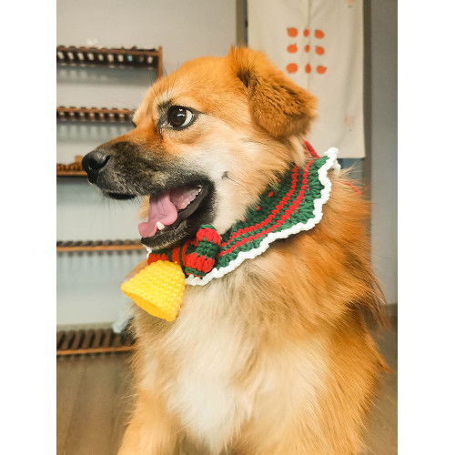 寵物聖誕節裝飾項圈貓咪圍兜狗可愛編織圍巾柴犬金毛新年衣服圍脖 寵物聖誕節裝飾項圈貓咪圍兜狗可愛編織圍巾柴犬金毛新年衣服圍脖