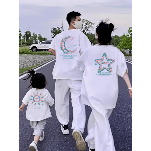 不一樣的親子裝一家三四口炸街母女款t恤2025新夏日短袖男女童裝 不一樣的親子裝一家三四口炸街母女款t恤2025新夏日短袖男女童裝