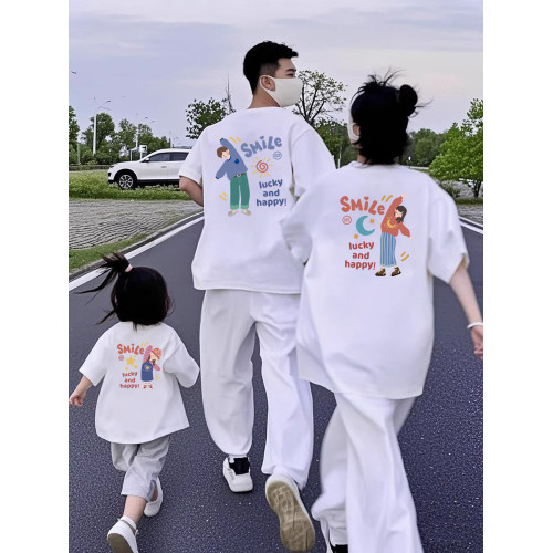 不一樣的親子裝一家三四口炸街母女款t恤2025新夏日短袖男女童裝 不一樣的親子裝一家三四口炸街母女款t恤2025新夏日短袖男女童裝
