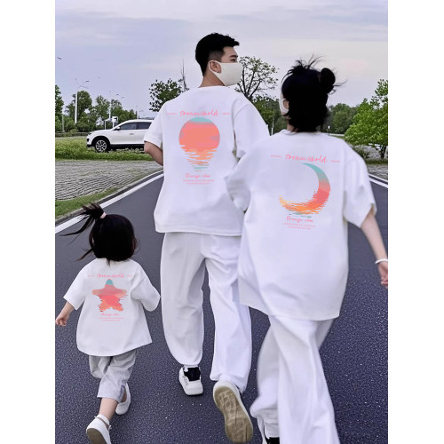 不一樣的親子裝一家三四口炸街母女款t恤2025新夏日短袖男女童裝 不一樣的親子裝一家三四口炸街母女款t恤2025新夏日短袖男女童裝
