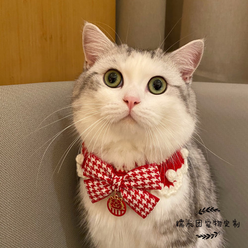 手工編織馬年毛線圍嘴新年寵物飾品貓咪圍脖狗狗聖誕節項圈領結 手工編織馬年毛線圍嘴新年寵物飾品貓咪圍脖狗狗聖誕節項圈領結