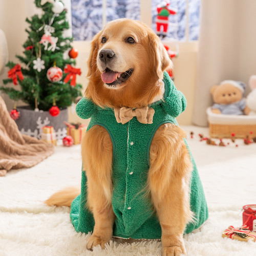 【超級年貨節】聖誕節衣服寵物狗狗披風大型犬金毛薩摩邊牧犬冬季