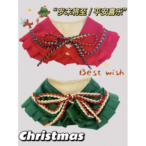 貓咪圍兜狗狗聖誕節圍脖絲絨新年寵物雙面口水巾柴犬過年裝飾品 貓咪圍兜狗狗聖誕節圍脖絲絨新年寵物雙面口水巾柴犬過年裝飾品