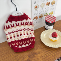 寵物費爾島毛衣冬季保暖英美短布偶狗狗貓咪衣服聖誕節可愛毛線衣