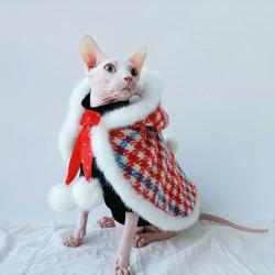 寵物聖誕節狗狗泰迪披風紙樣貓咪長款鬭篷衣服生日派對裝飾模版