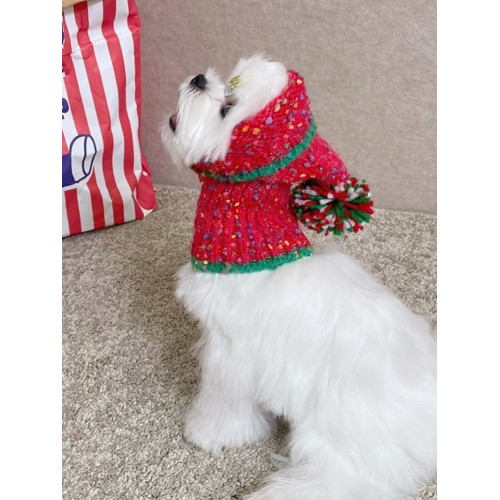 寵物秋冬保暖毛線帽子狗狗貓咪聖誕節變裝帽泰迪比熊英短通用紅色 寵物秋冬保暖毛線帽子狗狗貓咪聖誕節變裝帽泰迪比熊英短通用紅色