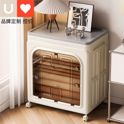 友耐儲物櫃大容量玩具整理箱三開門折曡玩具收納箱衣物收納折曡箱