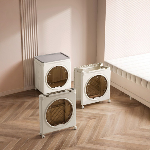 友耐儲物櫃大容量玩具整理箱三開門折曡玩具收納箱衣物收納折曡箱