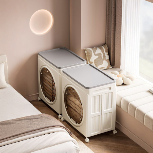 友耐儲物櫃大容量玩具整理箱三開門折曡玩具收納箱衣物收納折曡箱