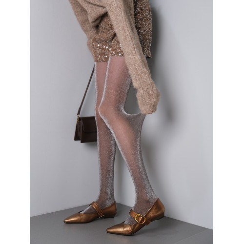 周末野餐|秋冬秀場高質感貴氣穿搭咖色亮閃微壓顯瘦打底連褲絲襪 周末野餐|秋冬秀場高質感貴氣穿搭咖色亮閃微壓顯瘦打底連褲絲襪