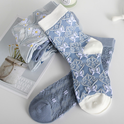 復古襪子女中筒秋冬季香薰透氣長襪ins潮韓版純棉可愛日系女士襪 復古襪子女中筒秋冬季香薰透氣長襪ins潮韓版純棉可愛日系女士襪