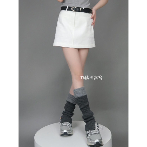 陸甜茶 針織撞色腿套美式辣妹百搭顯瘦高級感秋冬中筒堆堆襪 陸甜茶 針織撞色腿套美式辣妹百搭顯瘦高級感秋冬中筒堆堆襪