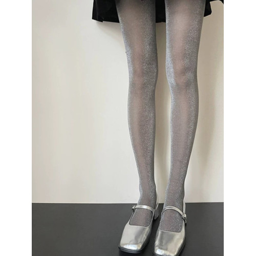 璀璨銀河星星|復古金銀絲秀場絲襪薄款亮晶晶時髦小衆亮絲連褲襪 璀璨銀河星星|復古金銀絲秀場絲襪薄款亮晶晶時髦小衆亮絲連褲襪