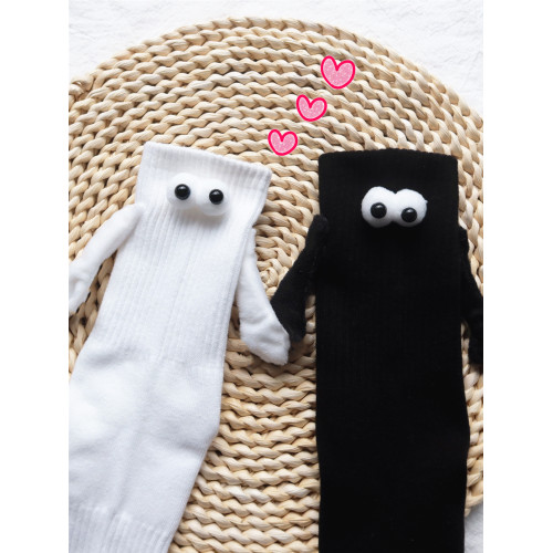 會拉手的襪子女抖音同款中筒襪純棉網紅款搞怪個性牽手襪子情侶襪 會拉手的襪子女抖音同款中筒襪純棉網紅款搞怪個性牽手襪子情侶襪