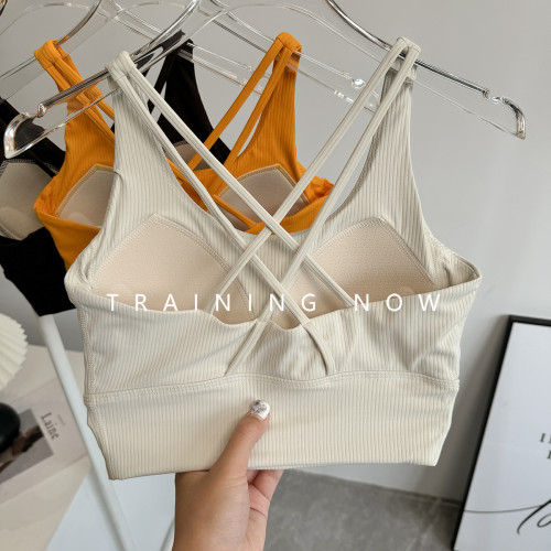 一體式運動內衣女瑜珈美背性感文胸跑步防震聚攏專業健身速乾背心 一體式運動內衣女瑜珈美背性感文胸跑步防震聚攏專業健身速乾背心