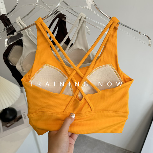 一體式運動內衣女瑜珈美背性感文胸跑步防震聚攏專業健身速乾背心 一體式運動內衣女瑜珈美背性感文胸跑步防震聚攏專業健身速乾背心