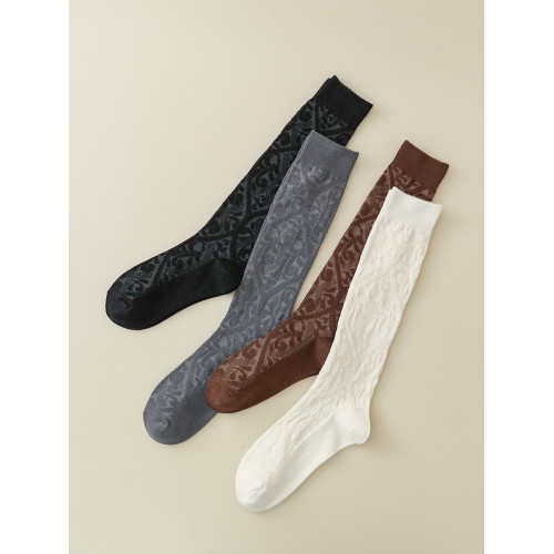 新品暗紋美腿塑形個性透氣棉日韓高筒美拉德雙針無骨女士小腿襪子 新品暗紋美腿塑形個性透氣棉日韓高筒美拉德雙針無骨女士小腿襪子