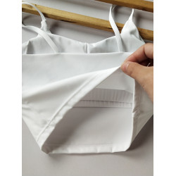 裸感親膚瑜珈背心女帶胸墊速乾細帶美背運動文胸吊帶緊身健身服