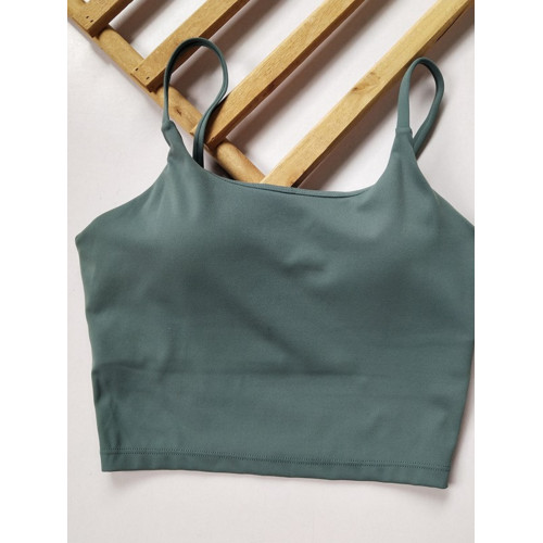 裸感親膚瑜珈背心女帶胸墊速乾細帶美背運動文胸吊帶緊身健身服 裸感親膚瑜珈背心女帶胸墊速乾細帶美背運動文胸吊帶緊身健身服