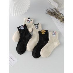 立體卡通動物中筒襪女棉襪點子紗可愛ins潮百搭春秋季日系學院風