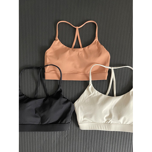 女細帶交叉美背掛脖固定一體式運動健身瑜珈美背運動內衣速乾聚攏 女細帶交叉美背掛脖固定一體式運動健身瑜珈美背運動內衣速乾聚攏