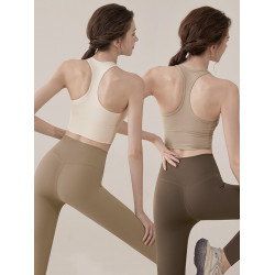 運動內衣女防震高強度健身普拉提上衣文胸背心瑜珈服2025新款套裝