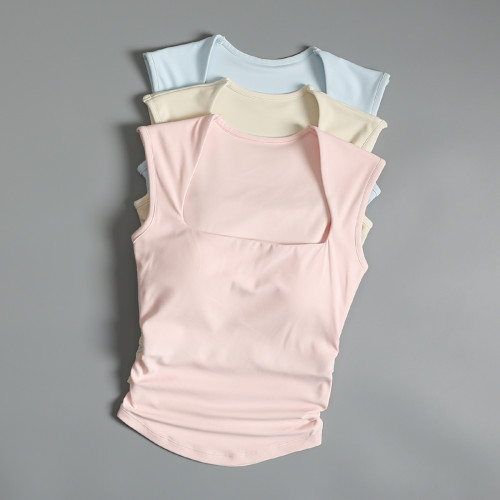 高級感中長款瑜珈服背心一體固定杯收副乳防震跑步健身上衣外穿 高級感中長款瑜珈服背心一體固定杯收副乳防震跑步健身上衣外穿