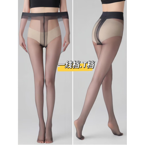 黑絲襪女性感超薄春秋款防勾絲不掉檔0d光腿神器黑色連褲襪夏