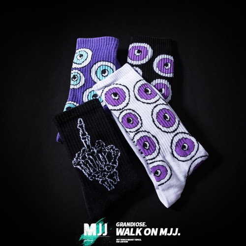 多巴胺紫色襪子男款秋冬季中筒襪純棉潮流滑板長襪女潮男士運動襪 多巴胺紫色襪子男款秋冬季中筒襪純棉潮流滑板長襪女潮男士運動襪