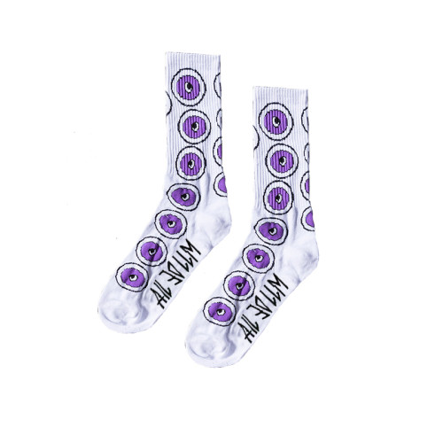 多巴胺紫色襪子男款秋冬季中筒襪純棉潮流滑板長襪女潮男士運動襪 多巴胺紫色襪子男款秋冬季中筒襪純棉潮流滑板長襪女潮男士運動襪