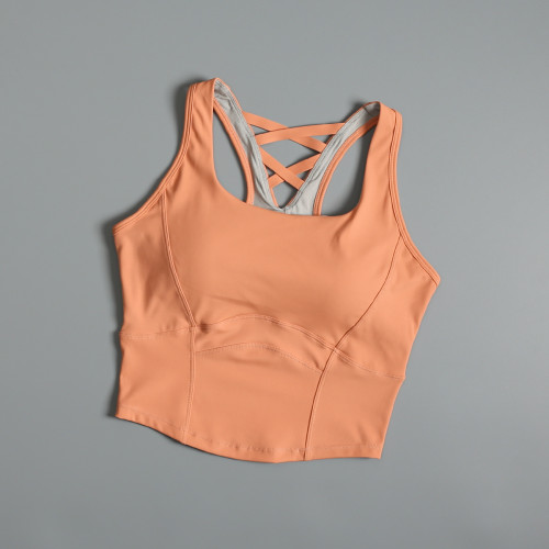 運動文胸女美背性感瑜珈服背心一體式跑步防震外穿健身內衣bra 運動文胸女美背性感瑜珈服背心一體式跑步防震外穿健身內衣bra