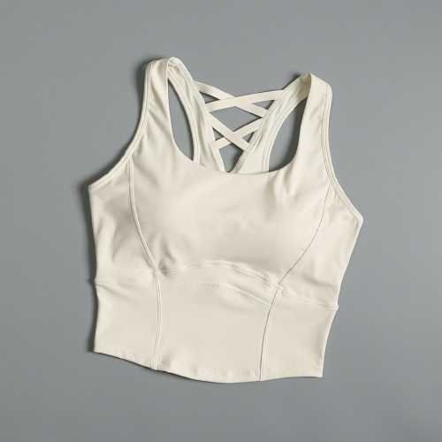 運動文胸女美背性感瑜珈服背心一體式跑步防震外穿健身內衣bra 運動文胸女美背性感瑜珈服背心一體式跑步防震外穿健身內衣bra