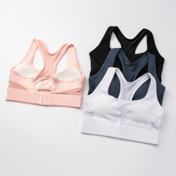胖mm透氣大碼運動內衣女一體式文胸防震跑步收副乳健身背心夏薄款