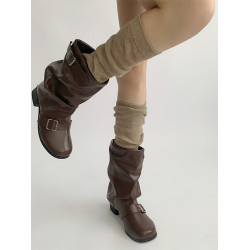 夜間教習室踩腳襪套女夏薄款腿套中筒堆堆襪子女美拉德靴襪小腿襪