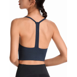 花色折釦JM3118運動文胸女純色加寬下擺美背瑜珈跑步健身訓練內衣