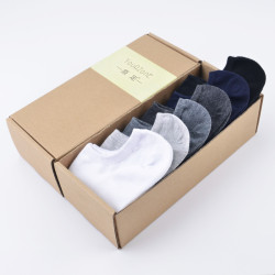 原足襪子男夏款純棉低幫男士短襪夏季薄款純色船襪夏天盒裝隱形襪