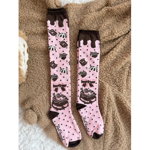 原創巧巧蛋糕小腿過膝襪巧克力曲奇蛋糕棉襪lolita花邊襪小腿女襪 原創巧巧蛋糕小腿過膝襪巧克力曲奇蛋糕棉襪lolita花邊襪小腿女襪