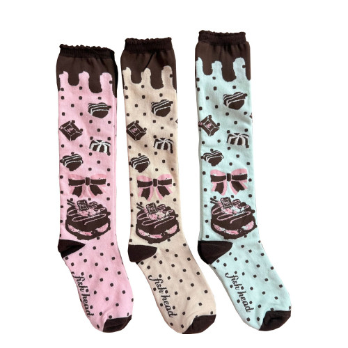 原創巧巧蛋糕小腿過膝襪巧克力曲奇蛋糕棉襪lolita花邊襪小腿女襪 原創巧巧蛋糕小腿過膝襪巧克力曲奇蛋糕棉襪lolita花邊襪小腿女襪