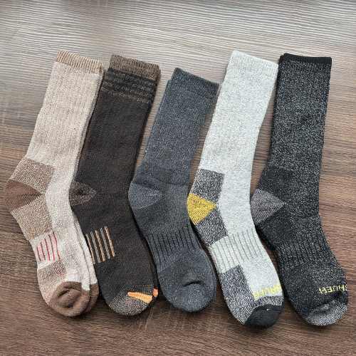 全加厚毛圈羊毛男襪子高筒出口戶外徒步登山保暖露營冬襪