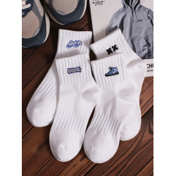 襪子男款cityboy潮牌美式街頭刺綉短襪個性透氣滑板無骨襪男士棉