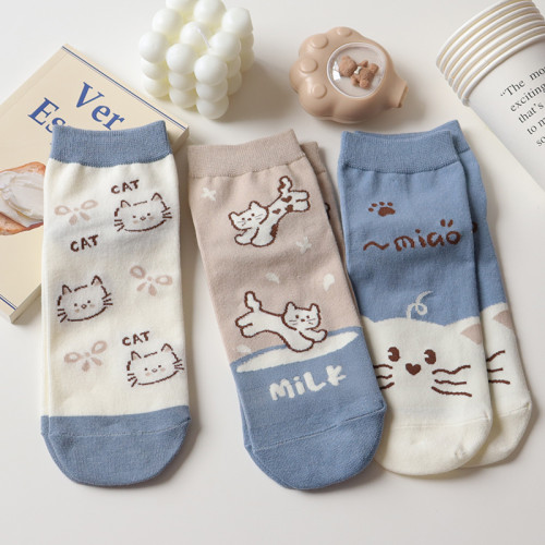 夏季卡通襪子女春秋薄款短筒ins潮可愛百搭淺口短襪透氣防臭工藝 夏季卡通襪子女春秋薄款短筒ins潮可愛百搭淺口短襪透氣防臭工藝