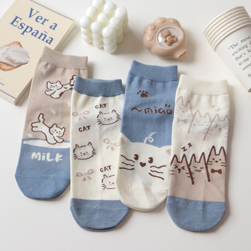 夏季卡通襪子女春秋薄款短筒ins潮可愛百搭淺口短襪透氣防臭工藝 夏季卡通襪子女春秋薄款短筒ins潮可愛百搭淺口短襪透氣防臭工藝