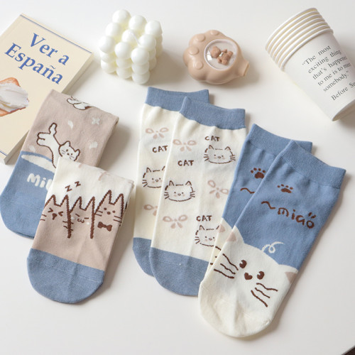 夏季卡通襪子女春秋薄款短筒ins潮可愛百搭淺口短襪透氣防臭工藝 夏季卡通襪子女春秋薄款短筒ins潮可愛百搭淺口短襪透氣防臭工藝