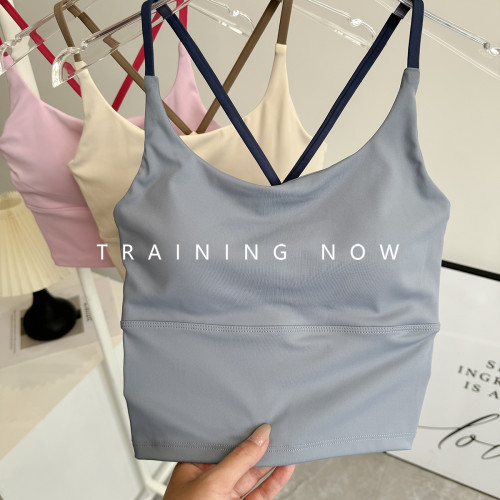 運動內衣女夏季美背防震瑜珈服背心一體式普拉提訓練跑步健身文胸 運動內衣女夏季美背防震瑜珈服背心一體式普拉提訓練跑步健身文胸